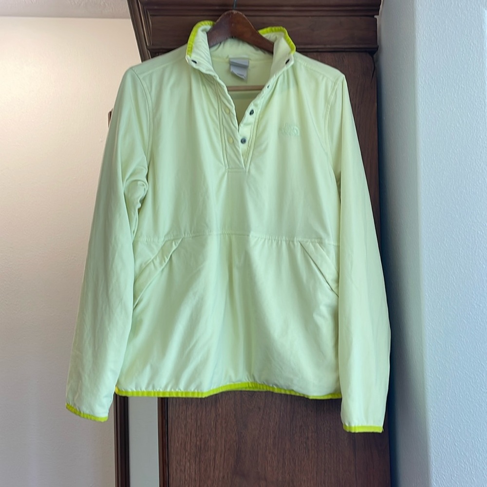 North Face mountain sweatshirt. Soft highlighter yellow women’s large